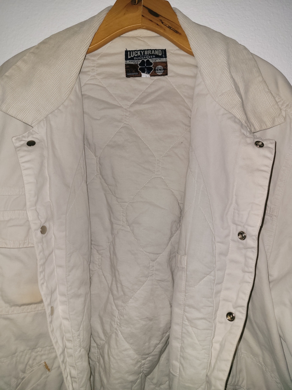 Lucky Brand Men's Cream Quilted Jacket